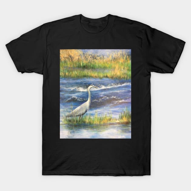 Great Blue Heron T-Shirt by artdesrapides